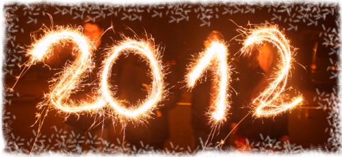 Neujahr 2012 aus Wunderkerzen