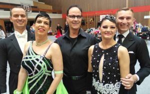 Michael und Michaela Nimz, Peter Müller, Inge und Stefan Kolip bei der Deutschen Meisterschaft 2017 der Senioren II S Standard