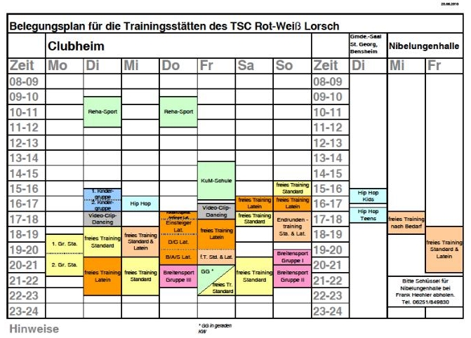 Trainingsplan
