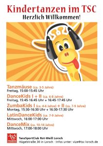 Flyer für Kindertanzangebote