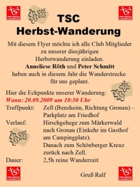 Herbstwanderung 2009 Flyer